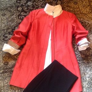 Banana Republic Coral Silk Blend Jacket